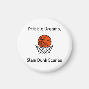 Dribble Dreams, Slam Dunk Szenen Basketball Magnet