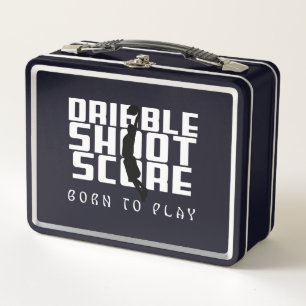 Dribble Shoot Score Basketball Metall Brotdose
