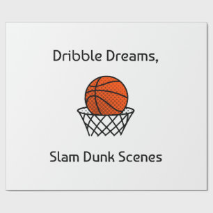 Dribble Träume, Slam Dunk Szenen Basketball Geschenkpapier