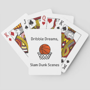Dribble Träume, Slam Dunk Szenen Basketball Spielkarten