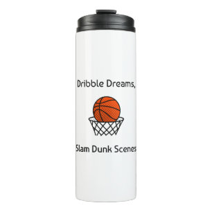 Dribble Träume, Slam Dunk Szenen Basketball Thermosbecher