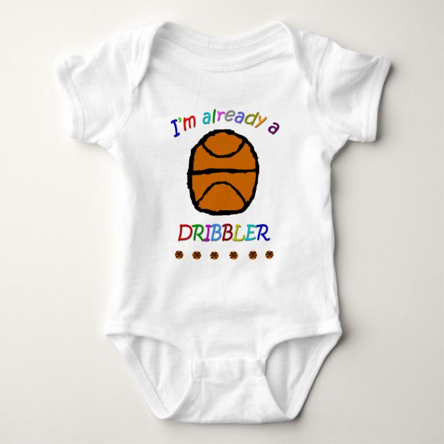 DRIBBLER BABY STRAMPLER (Vorderseite)