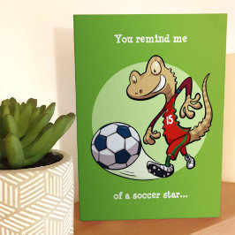 Dribbling Soccer Star Gecko Football Cartoon