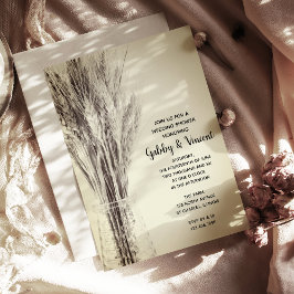 Dried Barley in Milk Bottle Farm Wedding Shower Einladung