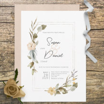 Dried Boho Floral Frame Wedding