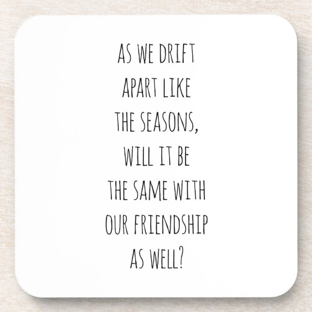 Drift Apart Hard Plastic Untersetzer (Vorderseite)