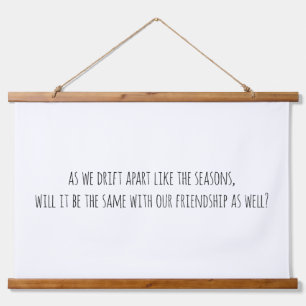 Drift Apart Wood Topped Wall Tapestory Wandteppich Mit Holzrahmen