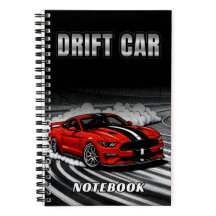 Drift Car Red Notebook Cover