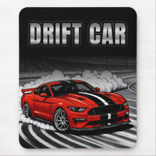 Drift Car Roter Muscle Mousepad