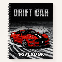 Drift Car Roter Muscle Notebook Notizbuch