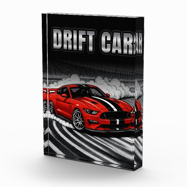 Drift Car Roter Muskel Fotoblock (Rechts)