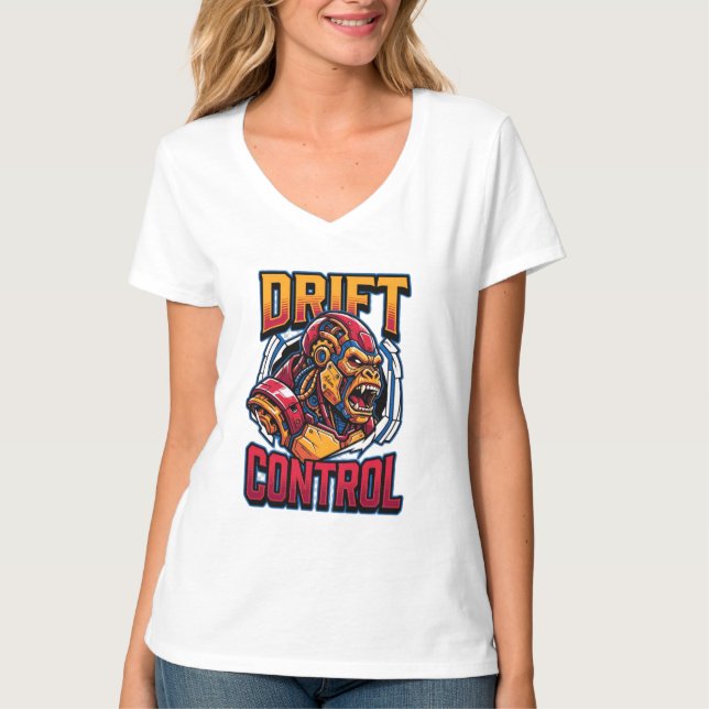 Drift Control Cybernetic Gorilla Grafik T-Shirt (Vorderseite)