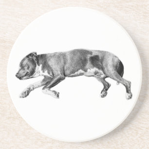 Drift in Calm - Detaillierte Dog-Nummer Getränkeuntersetzer