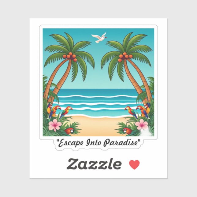 "Drift in Paradise" Aufkleber (Blatt)