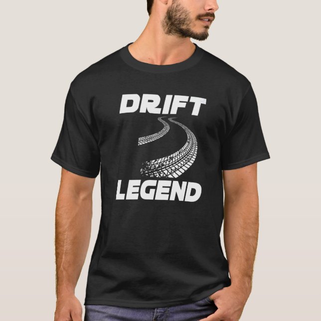 Drift Legend Burn Rubber Street Racer Drift T-Shirt (Vorderseite)
