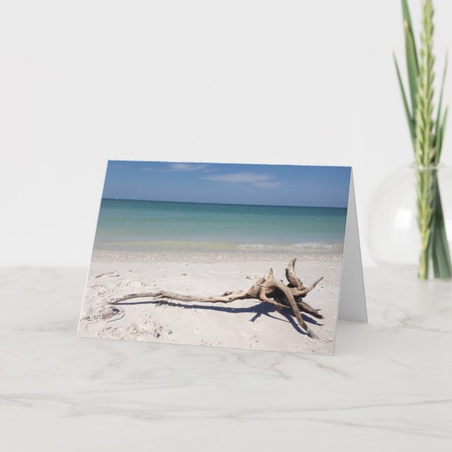 Drift Wood on Beach Mother-Day-Karte Karte (Vorderseite)