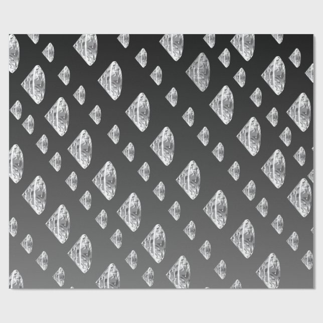 Driftdiamanten | Luxuriöse Hochzeiten Geschenkpapier (Flach)