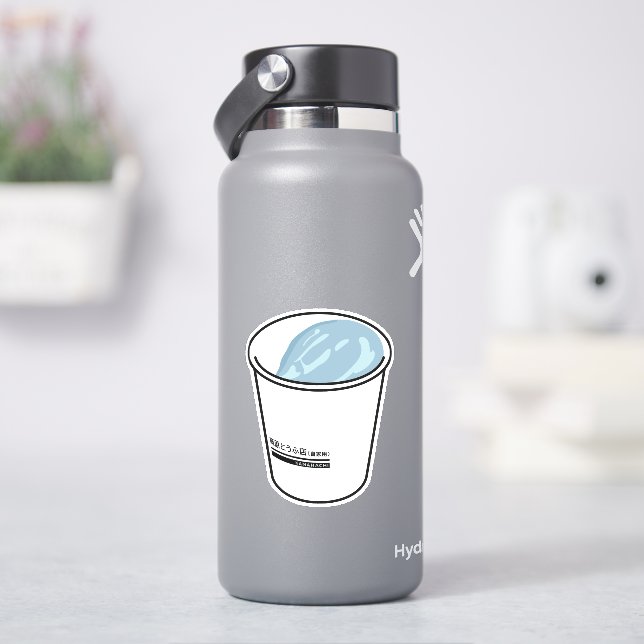 Driften mit einem Wassertopf mit Tofu-Aufkleber Aufkleber (HydroFlask)