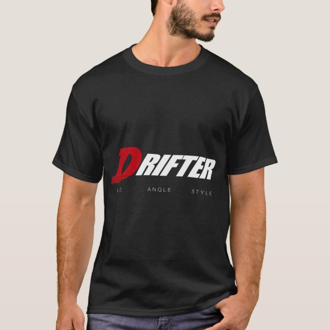 Drifter - Initial D Style Driften - Linie, Winkel, T-Shirt (Vorderseite)