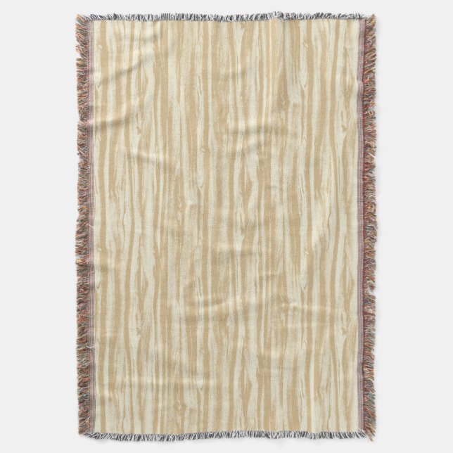 Driftholzmuster - braun, beige und creme decke (Vorderseite Vertikal)