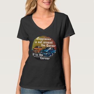Drifting Happiness Is The Corner For Drift Racers T-Shirt