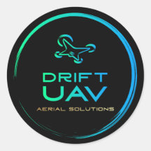 DriftUAV Round-Sticker - Stil 1