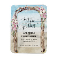 Driftwood Beach Arbor Wedding Save the Date