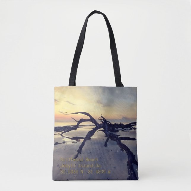 Driftwood Beach at Dawn Tote Bag (Vorderseite)