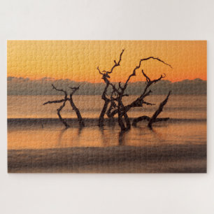 Driftwood Beach auf Sunrise Jekyll Island Georgia Puzzle