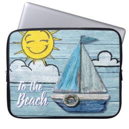Driftwood Beach Design Yacht 13" Laptop Sleeve. Laptopschutzhülle