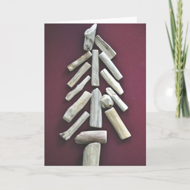 Driftwood Christmas Tree Karte (Vorderseite)