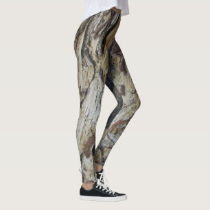 Driftwood Gran Pattern Foto Rustikales Holzkorn Leggings