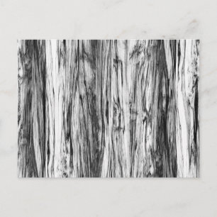 Driftwood-Muster - schwarz, weiß und grau Postkarte