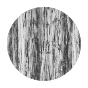 Driftwood-Muster - schwarz, weiß und grau Schneidebrett
