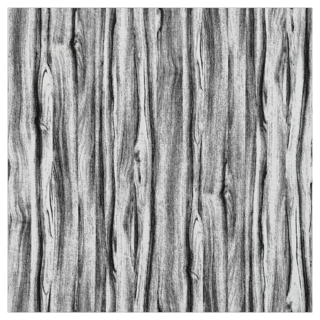 Driftwood-Muster - schwarz, weiß und grau Stoff (Muster)