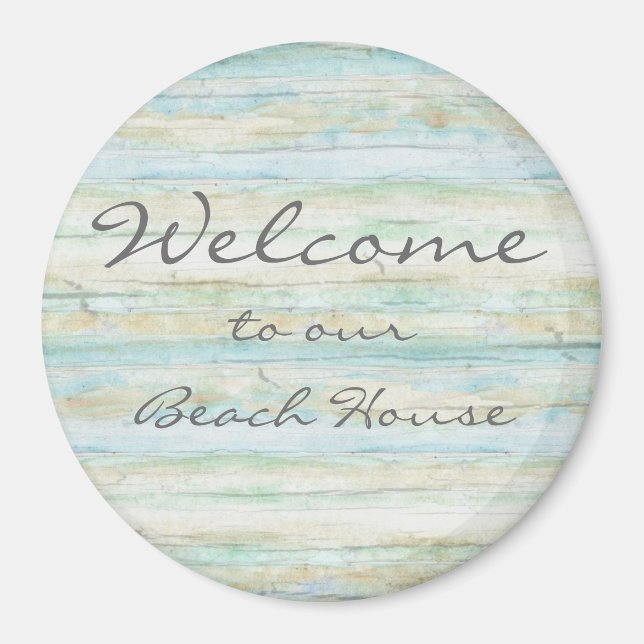 Driftwood Ocean Beach House Coastal Seashore Magnet (Vorne)
