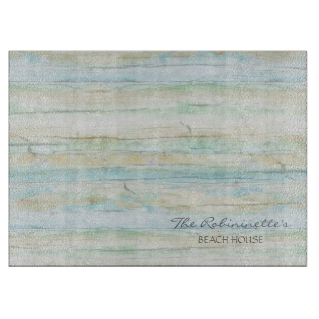 Driftwood Ocean Beach House Coastal Seashore Schneidebrett (Vorderseite)