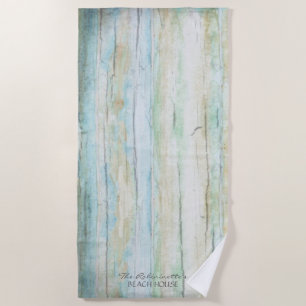 Driftwood Watercolor Beach Rustikale Holzküste Strandtuch