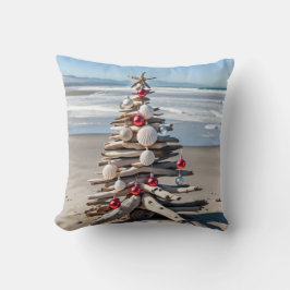Driftwood Weihnachtsbaum mit Starfish Kissen
