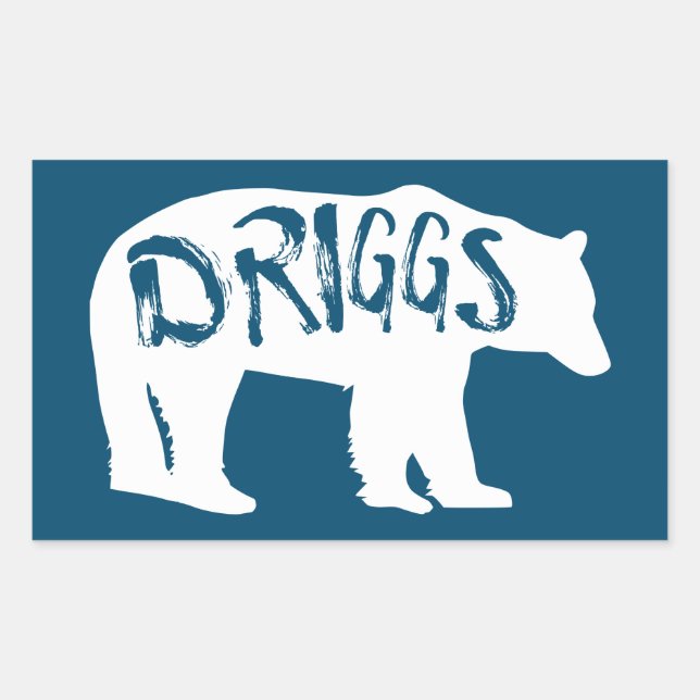Driggs Idaho Bear Rechteckiger Aufkleber (Vorderseite)