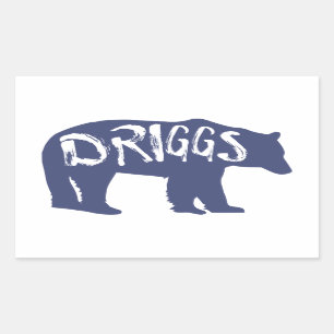 Driggs Idaho Bear Rechteckiger Aufkleber