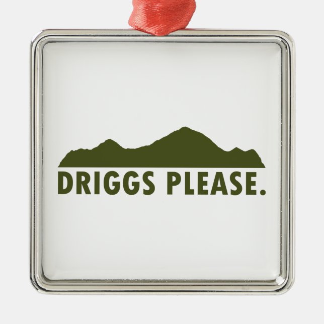 Driggs Idaho, bitte Ornament Aus Metall (Vorne)