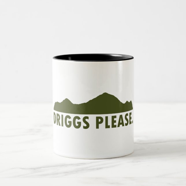 Driggs Idaho, bitte Zweifarbige Tasse (Mittel)