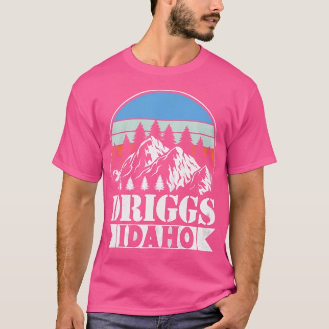 Driggs Idaho Outdoor Adventure Ski Wandern T-Shirt (Vorderseite)