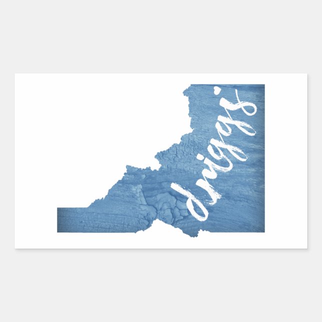 Driggs Idaho Wood Grain Rechteckiger Aufkleber (Vorderseite)