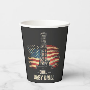 Drill Baby Drill American Trump Energy Economy Pappbecher