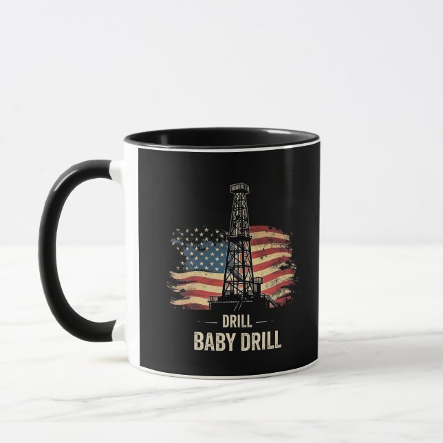 Drill Baby Drill American Trump Energy Economy Tasse (Links)