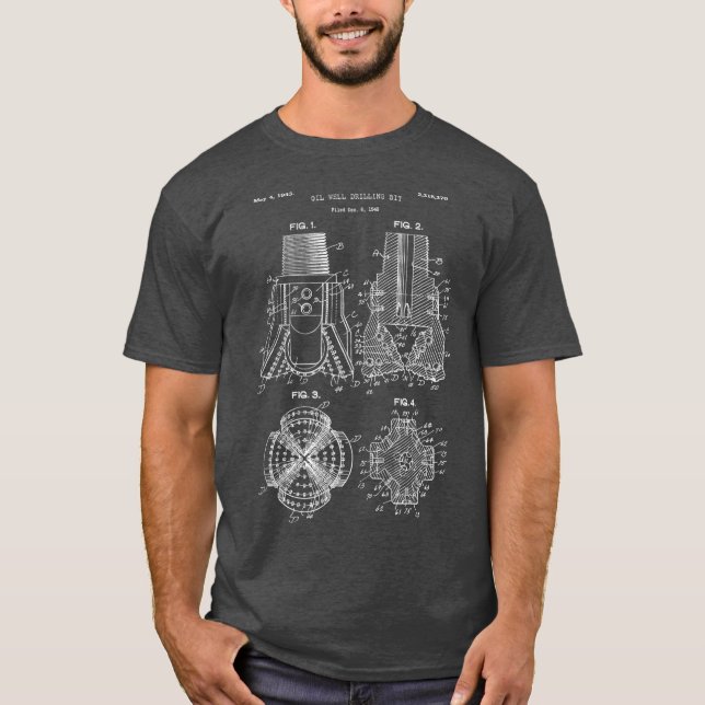 Drill-Bit-   BlueprintPetroleum Engineer-T-Shirt T-Shirt (Vorderseite)