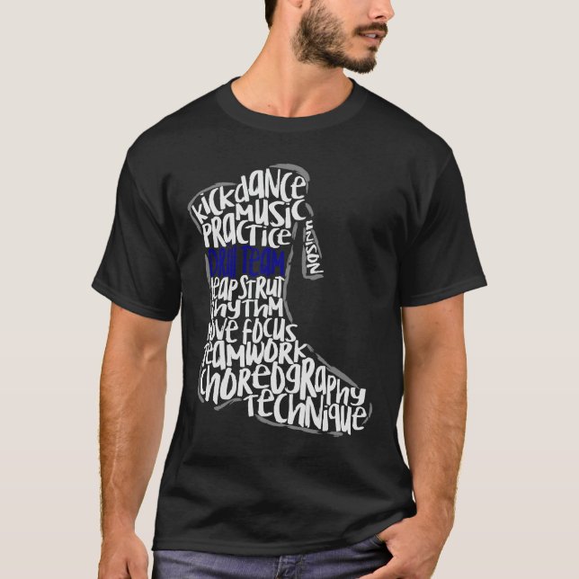 Drill Team Marching Band Word Cloud Art T - Shirt (Vorderseite)