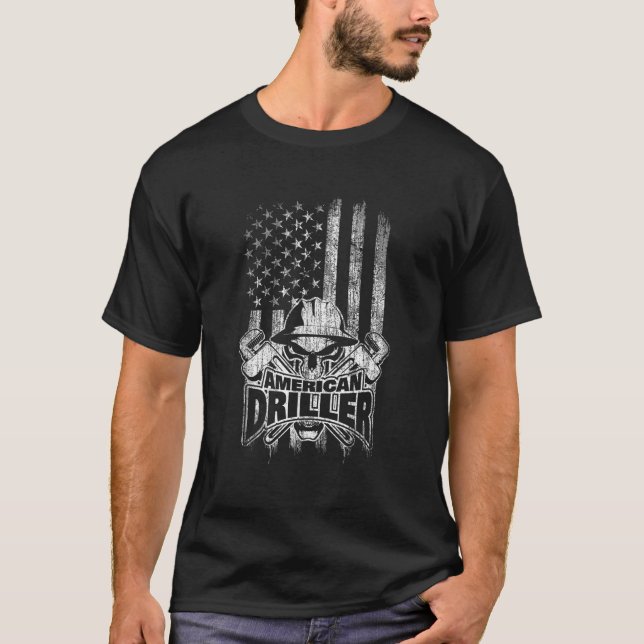 Driller American Flag T-Shirt (Vorderseite)